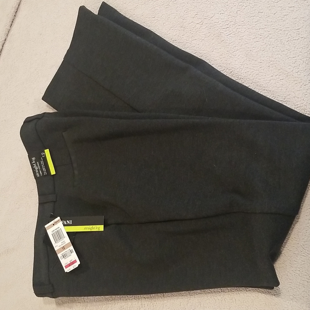 Alfani knit dress pants, charcoal gray
